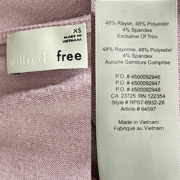 Wilfred Free Baby Pink Knit Marcoux Dress w/ Pockets - Picture 4 of 4